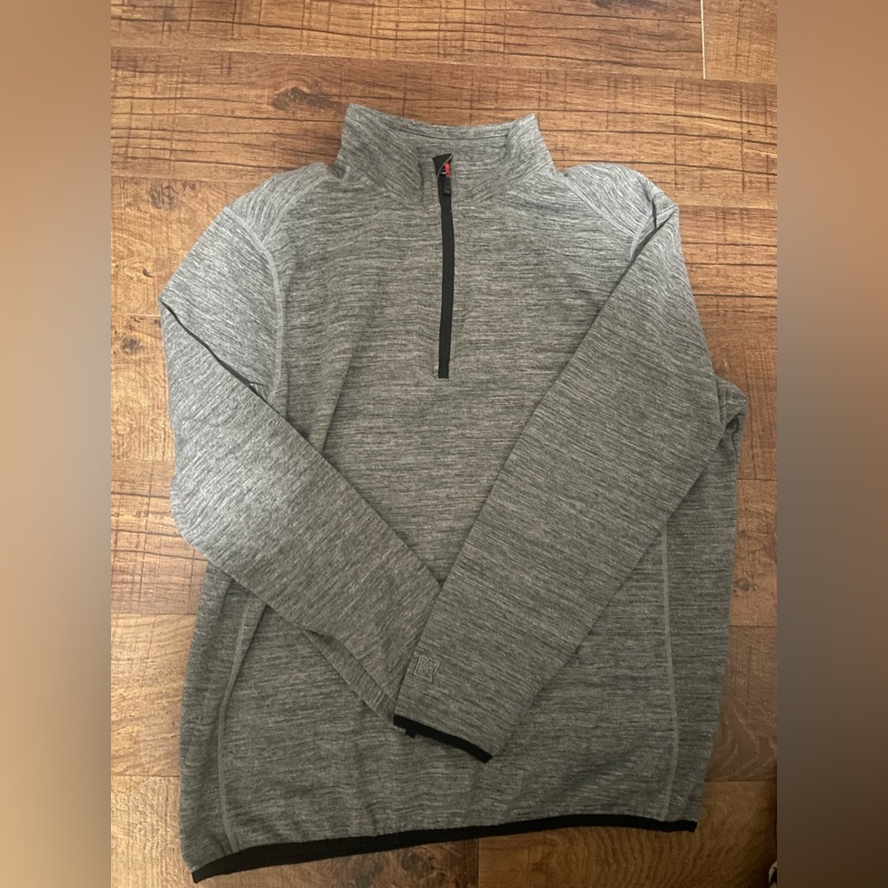 Men's Gray Quarter-Zip Sweater